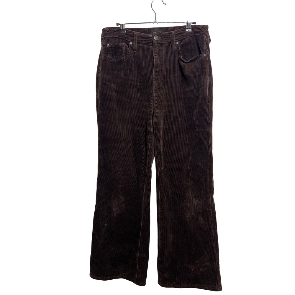 Cleo + Wolf Brown Corduroy High Rise Loose Wide Leg Pants Women 28x32 Boho Retro